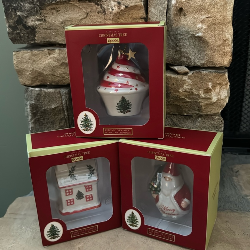 Spode Christmas Ornaments-Set of 3 - NIB